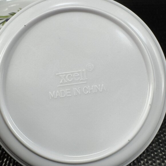 XCELL Olive Design Melamine Coasters Set 4 Round Trinket Dish 4inch Wide VTG - Picture 5 of 10